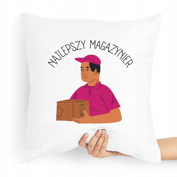 Poduszka Prezent Dla Najlepszego Magazyniera Z Nadrukiem Ze Zdjęciem zdjęcie 1