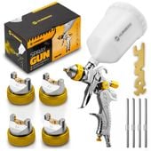 Pistolet lakierniczy do malowania MVLP + zestaw 4x dysza Humberg HM-258