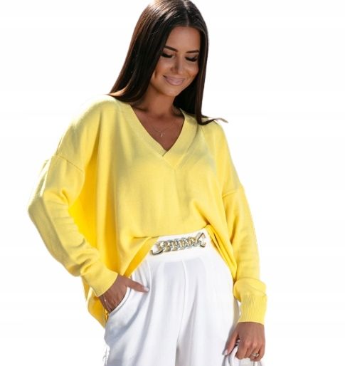 COCOMORE Sweterek Bluzka V Żółty zdjęcie 11