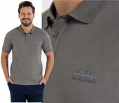 Koszulka Polo Męska Bawełniana 100% Polówka Modna Premium GREY MORAJ - L