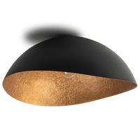 Owalna lampa sufitowa retro SOLARIS 40607 Sigma żywicowa czarna miedziana