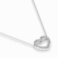 naszyjnik z białego srebra 925 z diamentem (brylantem) 0,09 ct lab