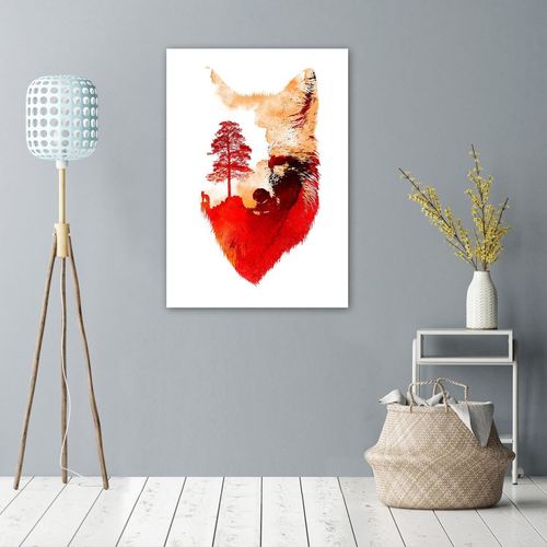 Obraz na płótnie - Canvas, Samotny lis 50x70 na Arena.pl