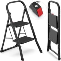 Drabina domowa lekka składana stalowa drabinka schodki 2 stopnie HIGHER CZ