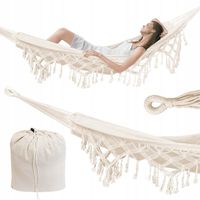 HAMAK OGRODOWY DWUOSOBOWY MOCNY DUŻY XXL BOHO 2 OSOBOWY BRAZYLIJSKI + TORBA