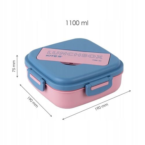 Lunchbox z przegrodkami sniadaniowka ze sztuccami 1100ml KITE na Arena.pl