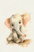 Plakat 20x30cm Siwy Słonik