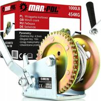 WCIĄGARKA WYCIĄGARKA LINOWA KORBOWA RĘCZNA 454KG