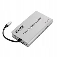 Adapter Przejściówka USB C na HDMI 4K SPU-M17 Multiport 3xUSB 3.0 Ethernet