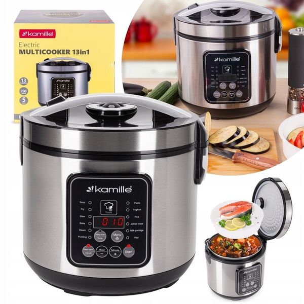 MULTICOOKER ELEKTRYCZNY GARNEKGARNEK SZYBKOWAR PAROWAR 13 PROGRAMÓW zdjęcie 14