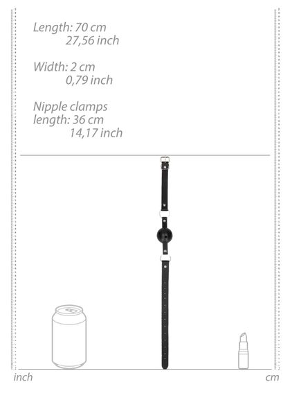 Breathable Ball Gag With Nipple Clamps zdjęcie 10