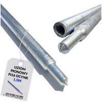 Uziom pionowy szpilka pręt 1,5m uziemiający - ocynk ogniowy odgrom wbijany