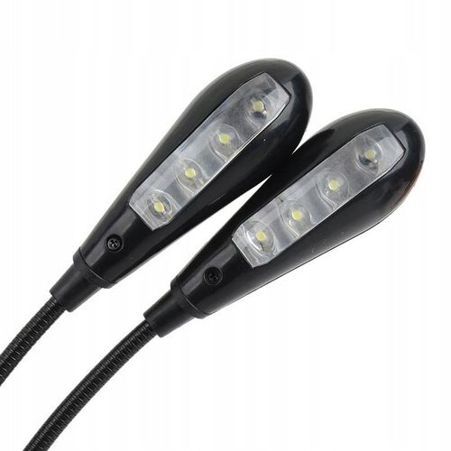 LAMPKA Z KLIPSEM 4 LED CZYTANIA NUT KLIPS PODWÓJNA na Arena.pl