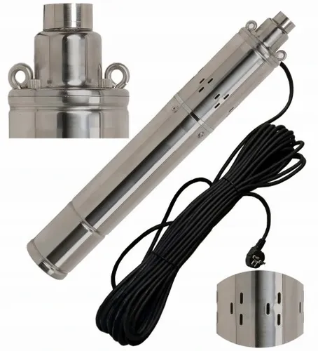 POMPA GŁĘBINOWA ŚRUBOWA DO WODY CZYSTEJ STUDNI WIERCONA 4" + KABEL 20M na Arena.pl