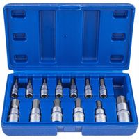 KLUCZE NASADOWE NASADKI CALOWE HEX SAE 1/4 3/8 1/2 13 ELEMENTÓW