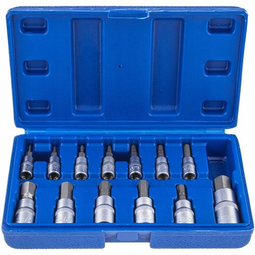 KLUCZE NASADOWE NASADKI CALOWE HEX SAE 1/4 3/8 1/2 13 ELEMENTÓW na Arena.pl