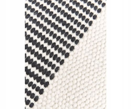 Chodnik Kami 80 x 150 cm biały czarny na Arena.pl