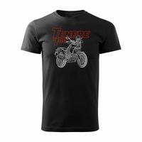 Koszulka motocyklowa z motocyklem Yamaha Tenere 700 męska czarna REGULAR L