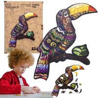 puzzle drewniane eko 127 el. tropikalny tukan a3 puza3-04783
