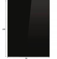 Podstawa szklana hartowana - szyba pod Piec lub Kominek 100x50 cm CZARNA