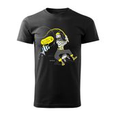 Koszulka z wędkarzem Sushi męska czarna REGULAR XXL