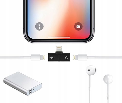 ADAPTER 2x LIGHTNING SŁUCHAJ ŁADUJ 2W1 do iPhone na Arena.pl