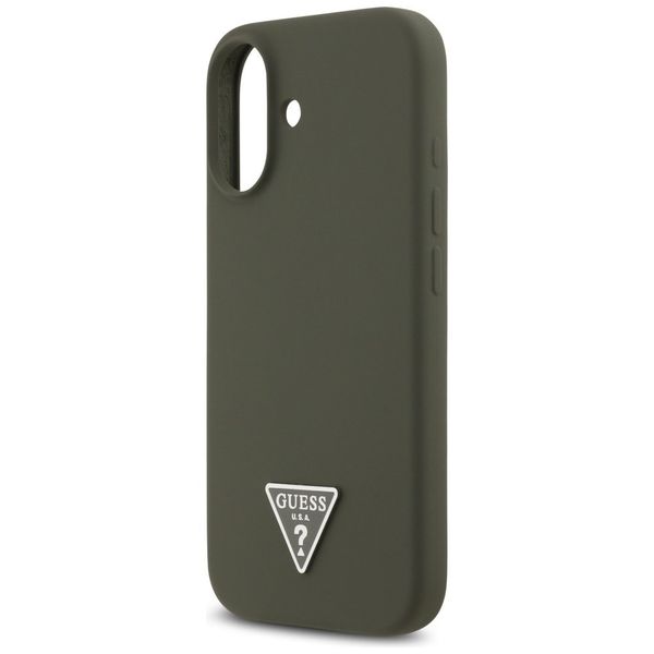 Etui Guess Silicone Triangle Logo MagSafe do iPhone 17 khaki zdjęcie 6