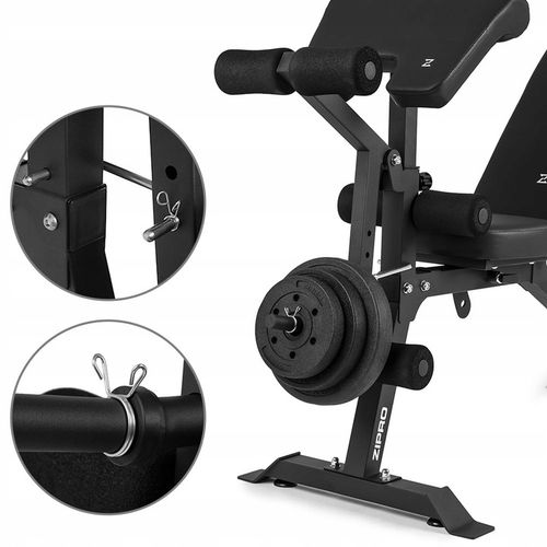 Ławka Treningowa Prosta Ławeczka do ćwiczeń + Stojaki Regulowane 2w1 Zipro na Arena.pl