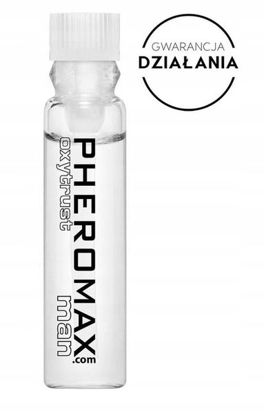 BEZZAPACHOWE MĘSKIE FEROMONY PHEROMAX OXYTRUST PRÓBKA 1ML zdjęcie 10