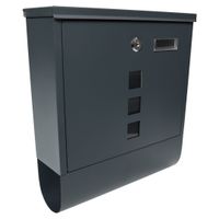 19703Skrzynka pocztowa z gazetnikiem skrzynka na listy nowoczesna z kluczem