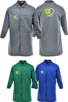 ODZIEŻ firmowa Z HAFTEM Fartuch na zatrzaski Z TWOIM LOGO NAPISEM 5 szt.