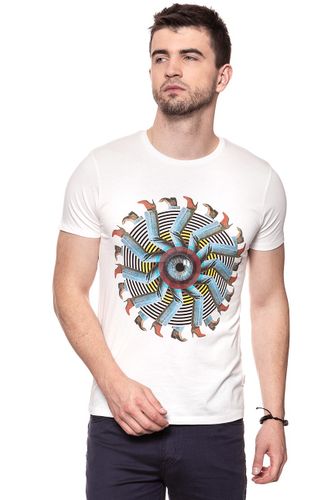 WRANGLER SLABBINK TEE OFFWHITE W7B56FK02 S na Arena.pl