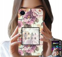 ETUI DO IPHONE XR - KWIATISTY WZÓR, MODNE DAMSKIE + SZKŁO