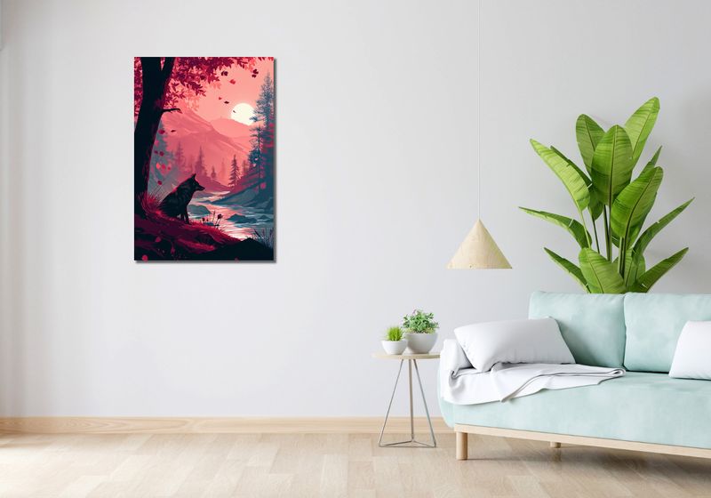 Obraz 60x90cm Wilk Przy Brzegu Lasu zdjęcie 2