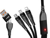 KABEL USB 5W1 60W MOCNY WIELOFUNJCYJNY UNIWERSLANY W OPLOCIE NYLON 1,2 M