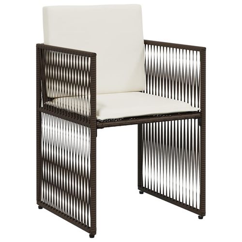 7-cz. zestaw mebli ogrodowych, z poduszkami, brązowy, rattan PE na Arena.pl