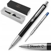 Długopis Parker Vector Czarny Stalowy GRAWER Prezent klasyczny Walentynki