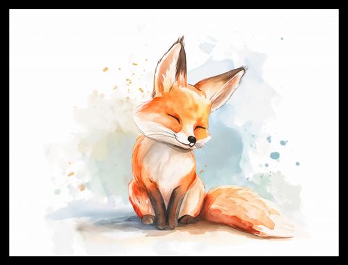 Plakat 40x30cm Zadowolony Lisek na Arena.pl