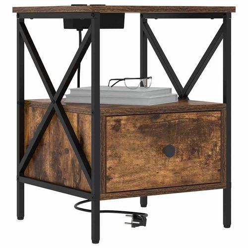 Szafka Nocna z szufladą Wędzony dąb 41.5 x 40.5 x 55 cm na Arena.pl