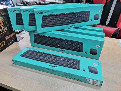 Logitech MK235 zestaw bezprzewodowa niska klawiatura mysz 920-007931 czarna na Arena.pl