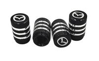 MAZDA nakrętki na wentyle ALUMINIOWE kapturki MAZDA wentylki 4szt.