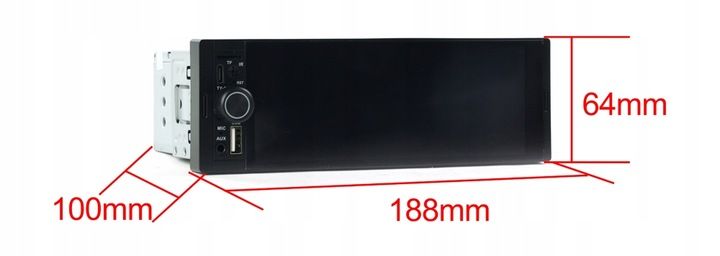 RADIO NAWIGACJA 1DIN CARPLAY ANDROID AUTO MAPY AUX BLUETOOTH zdjęcie 8