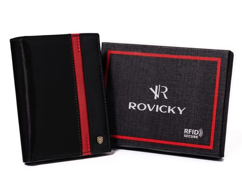 pionowy portfel męski z zasuwanym schowkiem — rovicky na Arena.pl
