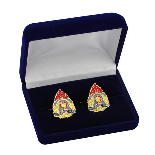 PSP STRAŻ POŻARNA SPINKI DO MANKIETÓW+ETUI GRATIS na Arena.pl