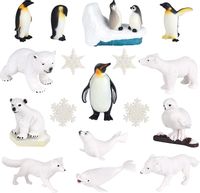 Figurki miniaturowe zimowe zwierząt 20szt