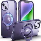 Etui magnetyczne iPhone 14/13 MagSafe stojak pierścień DASFOND