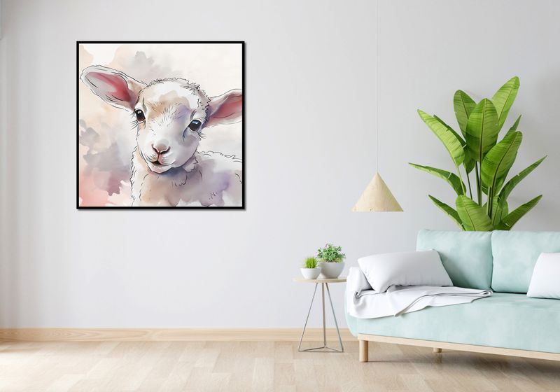 Plakat 100x100cm Mała Owieczka zdjęcie 4