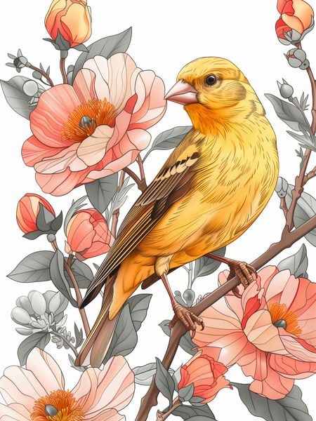 Plakat 30x40cm Wiosenny Śpiewaczek zdjęcie 1