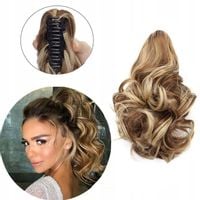 KUCYK Kręcone Claw Doczepiany Dopinka Kitka 30CM Mieszany Czekoladowy