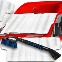 Osłona Aluminiowa Na Przednią Szybę 250x200CM Skrobaczka Mosiężna 65CM